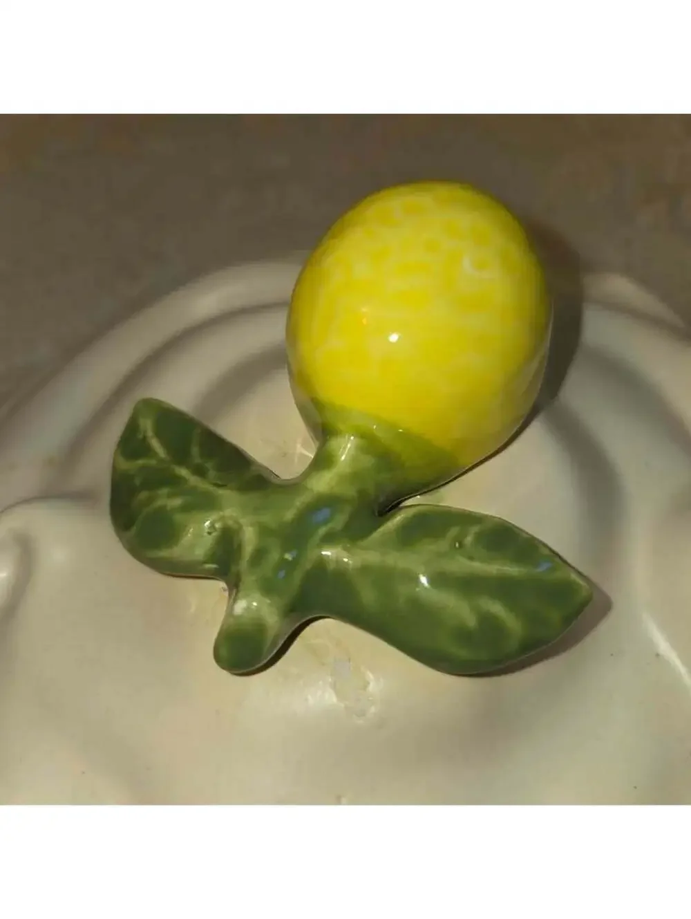 Vintage Lemon Meringue Covered Pie Keeper Plate with Lid